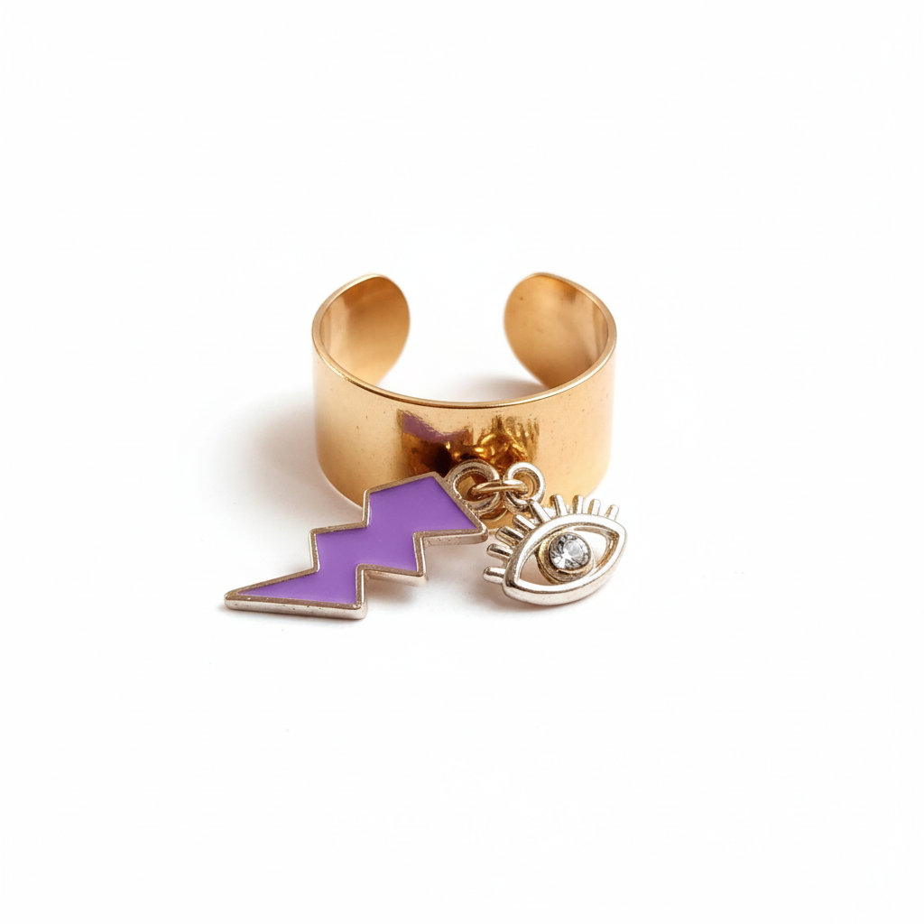 Bague Œil Protecteur Fond blanc