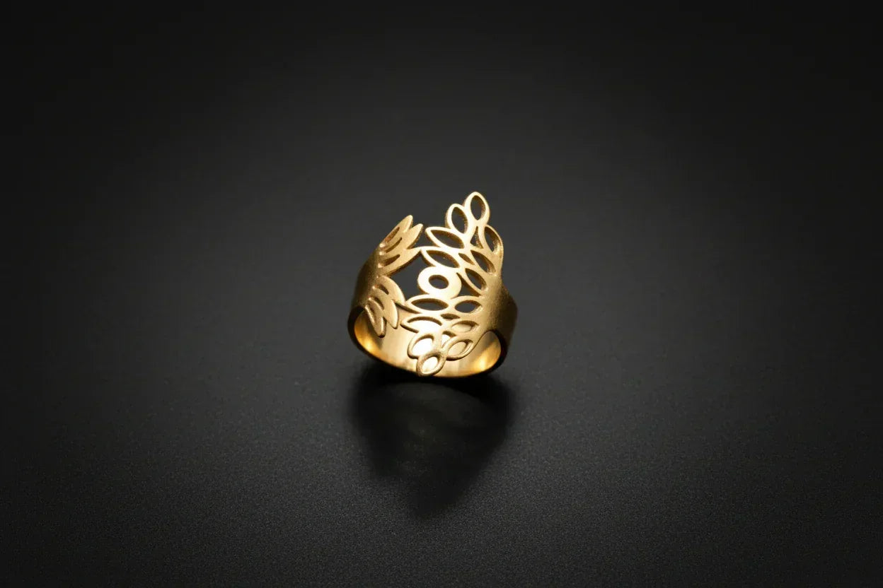 Bague Éden Dorée - Accroche 