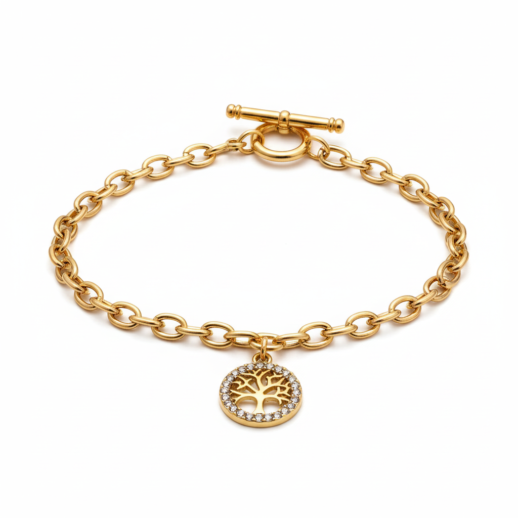 Bracelet Arbre de Vie Doré