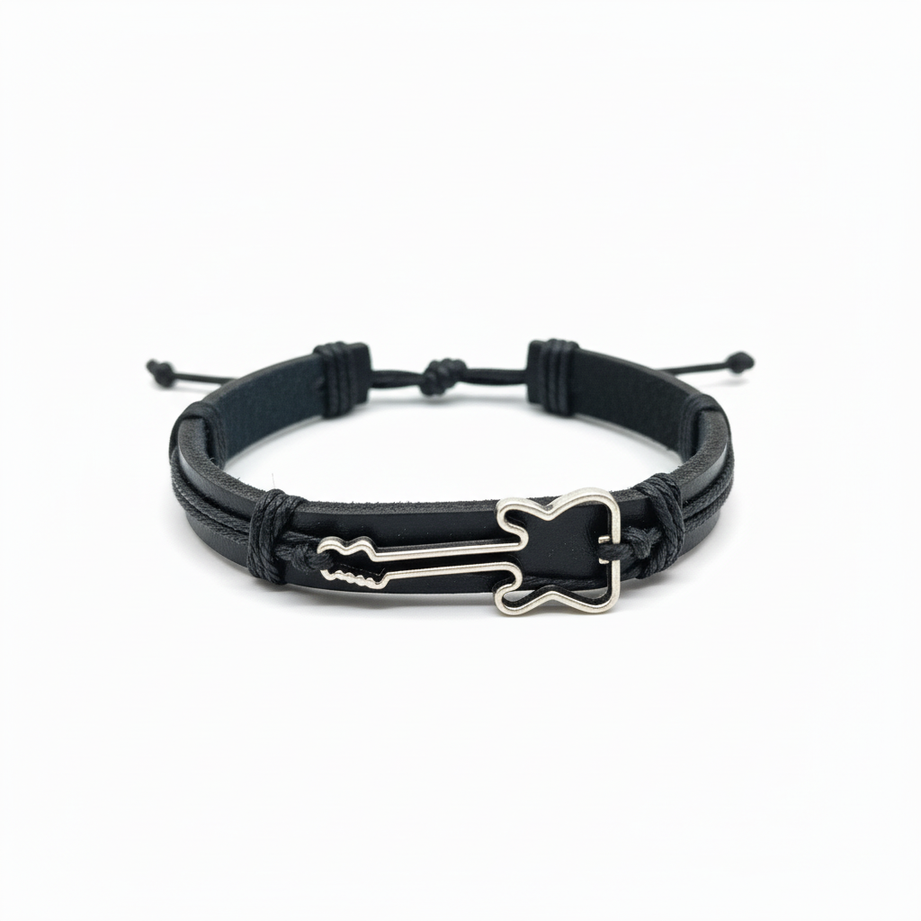 Bracelet guitare fond blanc