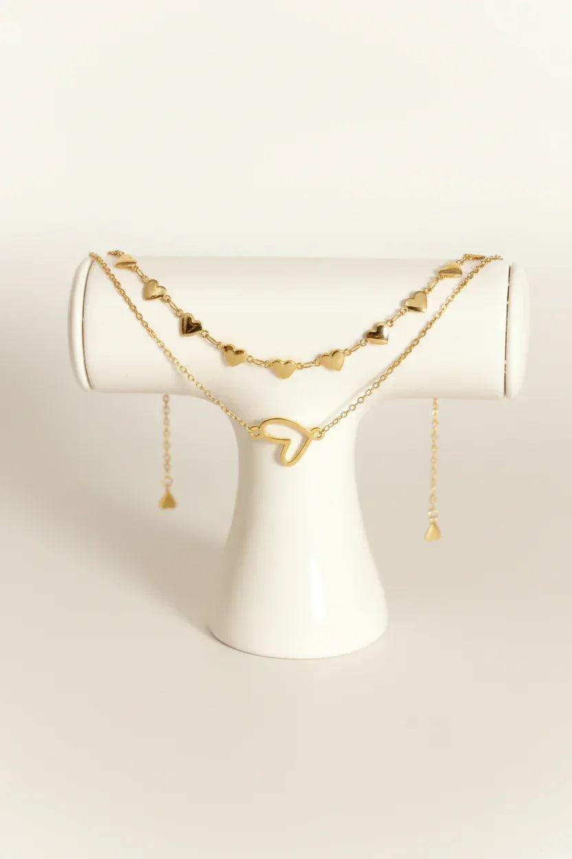 Bracelets Cœur Couple Dorés - Accroche 