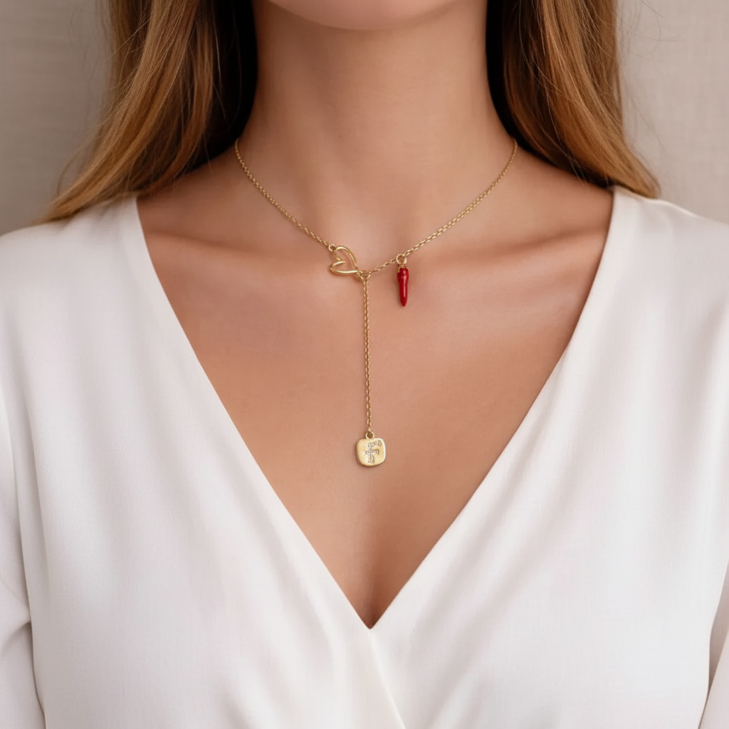 Collier Cœur Passion Lifestyle raffiné