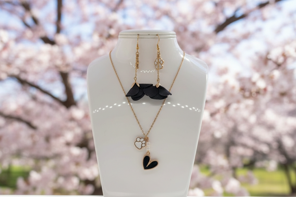 Parure de bijoux vue de face