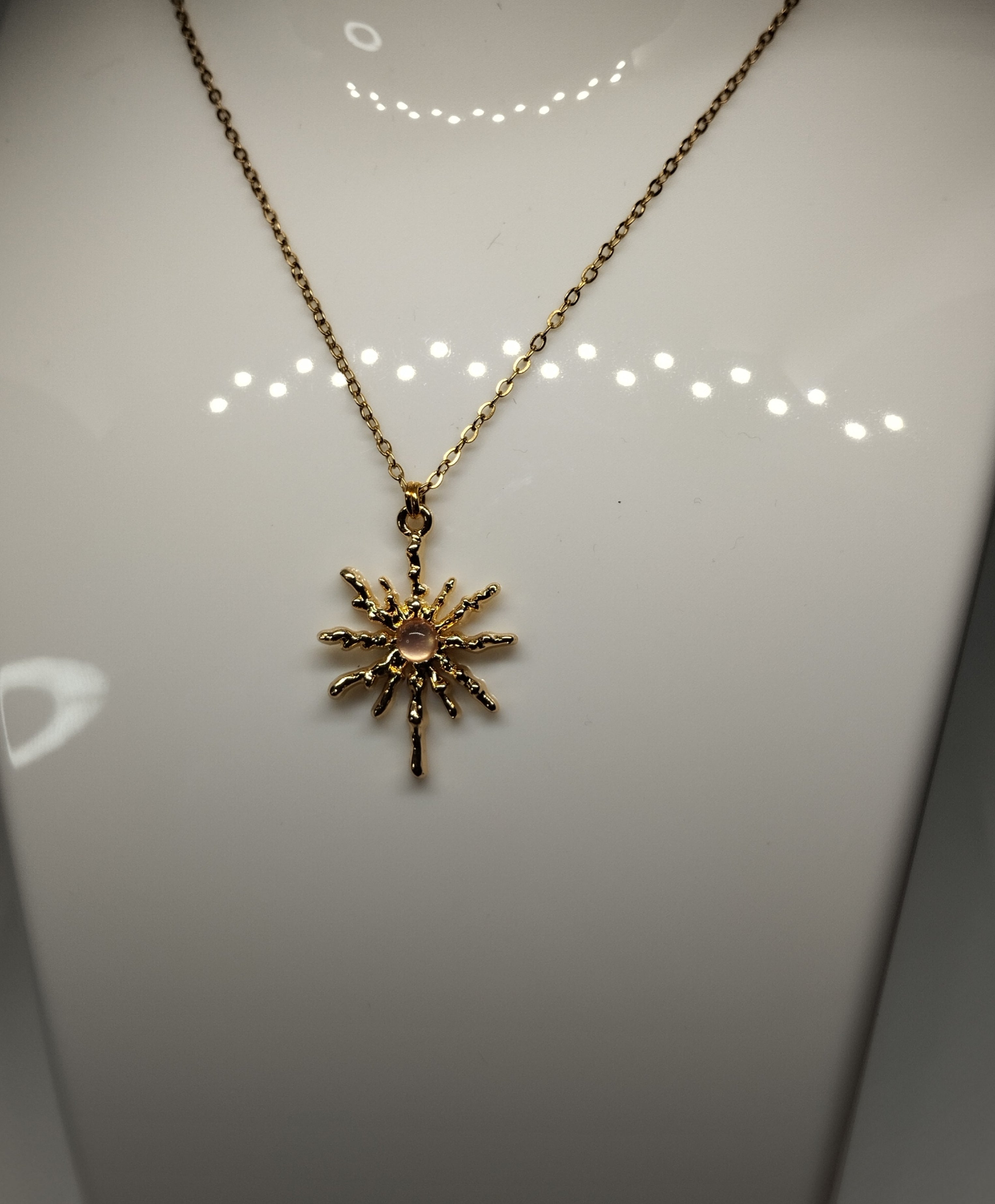 Collier pendentif soleil & boucles d’oreilles bohèmes femme-Accroche